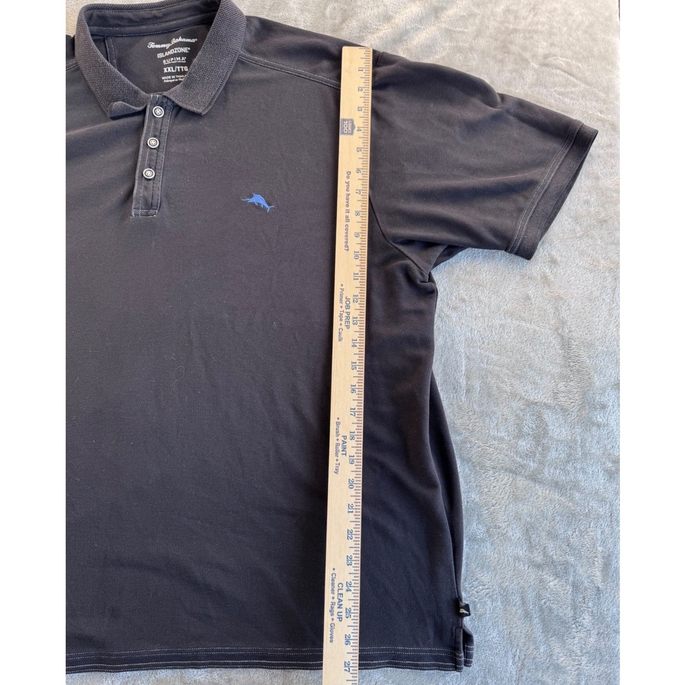 Tommy Bahama IslandZone Polo Shirt Mens XXL Gray Supima Golf Dadcore Preppy‎ - Picture 6 of 8